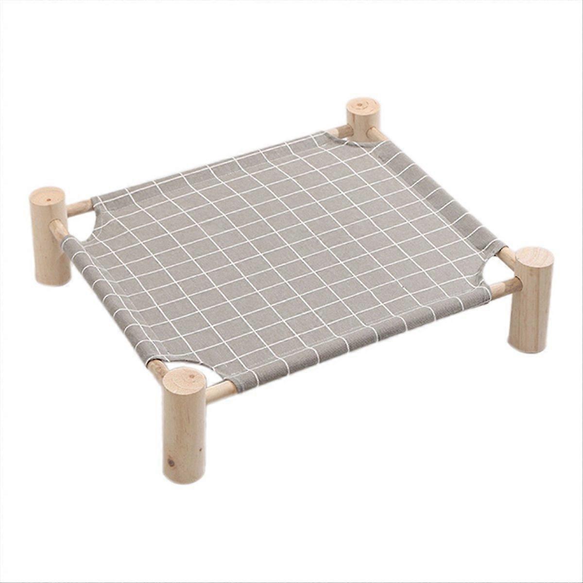 Cat and Dog Hammock Bed Wooden Cat Hammock Elevated Cooling Bed C