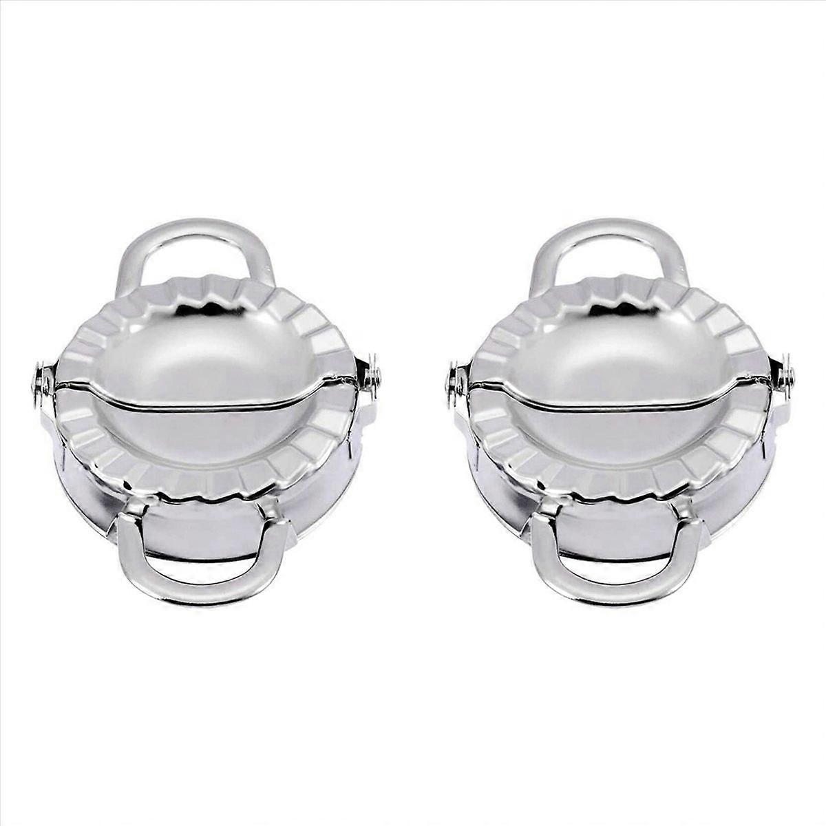 2X Stainless Steel Dumpling Maker, Flower Type Dumpling Ravioli Maker Mold Dumpling Making Device Ac