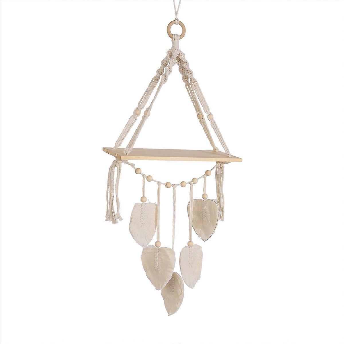 Leaf Floating Frame Tapestry Art Bohemian Style Shelf Wall Shelf