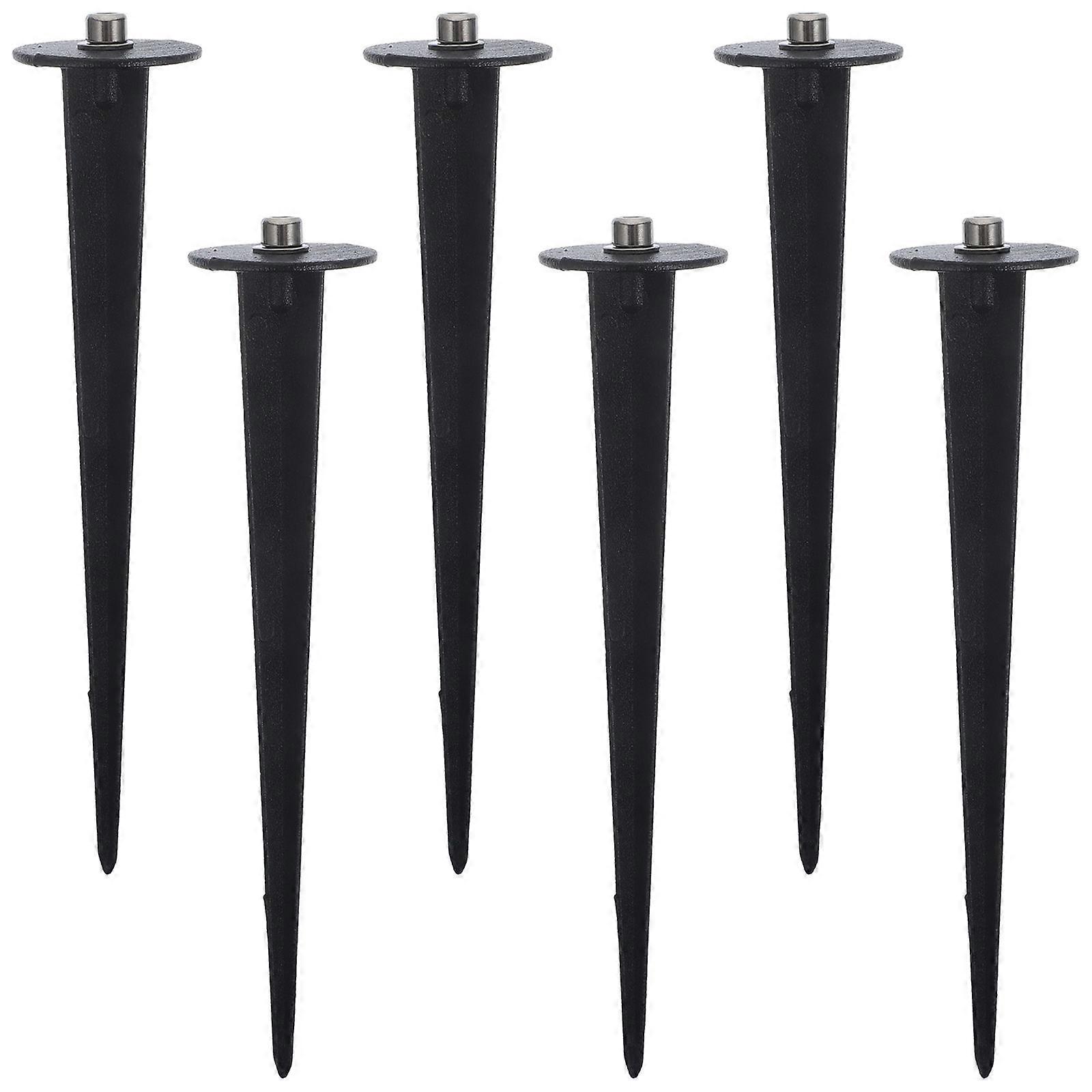 Solar Light Stake Plastic Garden Accessories for Outdoor Lighting 6Pcs Set