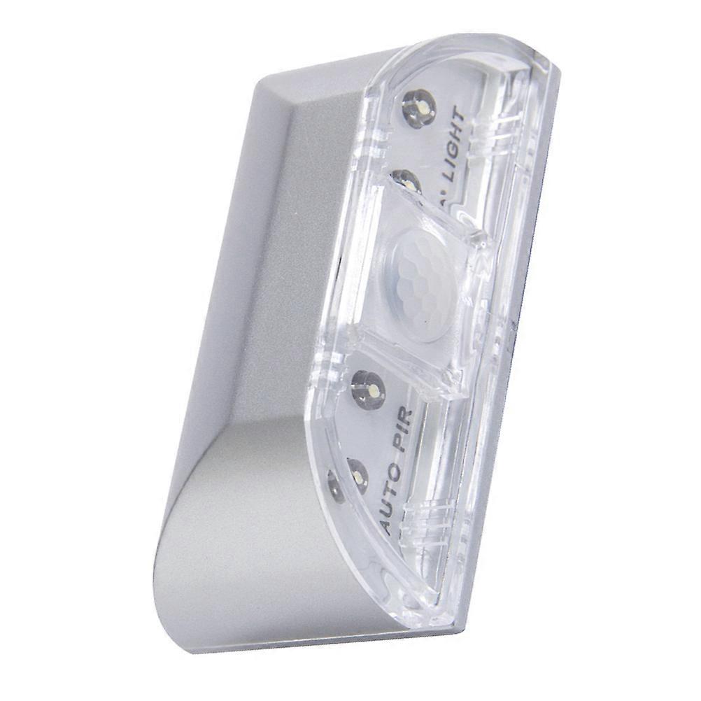 Silver LED Intelligent Door Lock Sensor Light for Human Body Detection 2Pcs