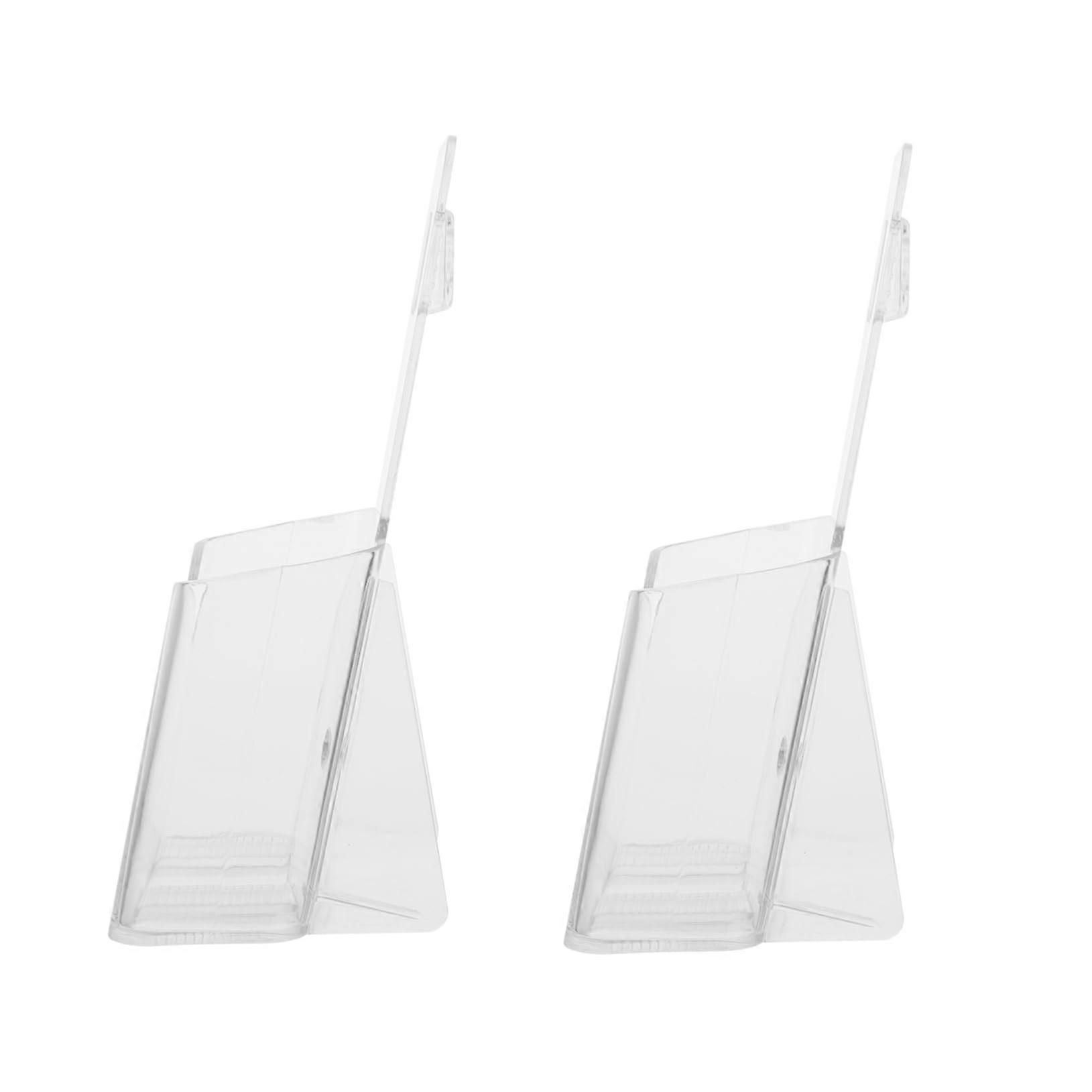 2Pcs Clear Acrylic Document Organizer with Lid, Dual Function Hanging File Storage Rack for Office