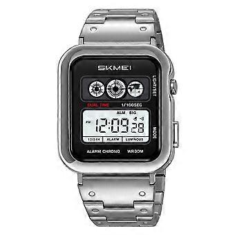 Men's Digital Multi-Function Watches Dual Time Alarm Stopwatch Countdown Backlight Waterproof Watch