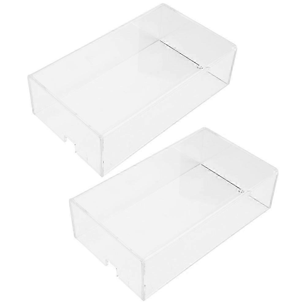2Pcs Clear Acrylic Mouse Cover Scratch Proof Protector Transparent & Durable