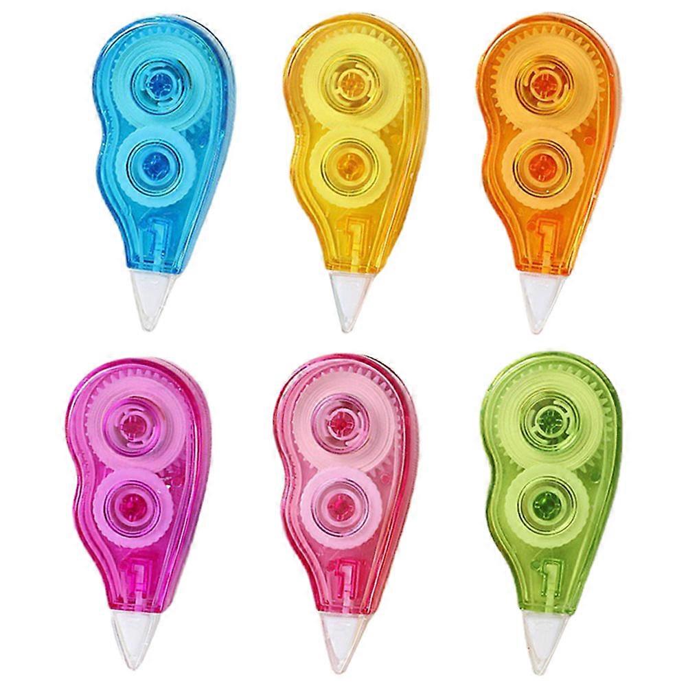 Portable Correction Tape Small Rectangular Shape For Office Workers Correcting Written Documents White 8.3X3X1.5CM 6Pcs