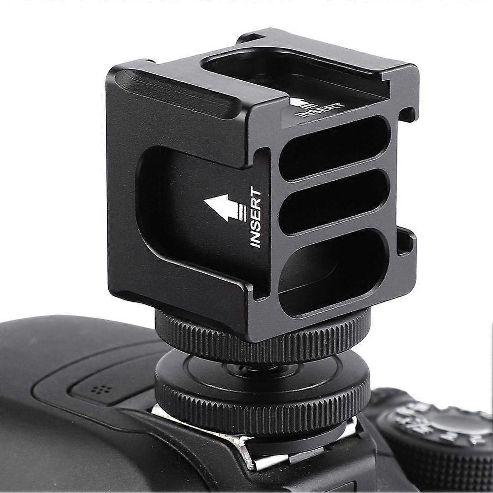 FS-04 Camera Rotating PT Four head Multifunction Hot Shoe Bracket