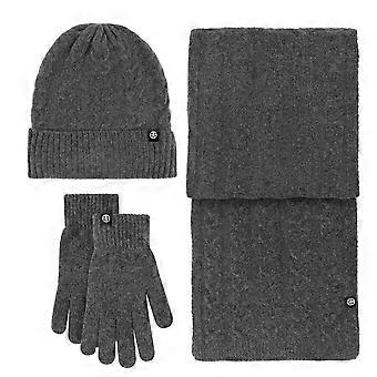 Conjunto de tricô adulto de 3 peças: gorro, cachecol e luvas – combinação quente para o inverno, presente de Natal para homens, mulheres e adolescentes, ideal para colocar na meia de Natal.