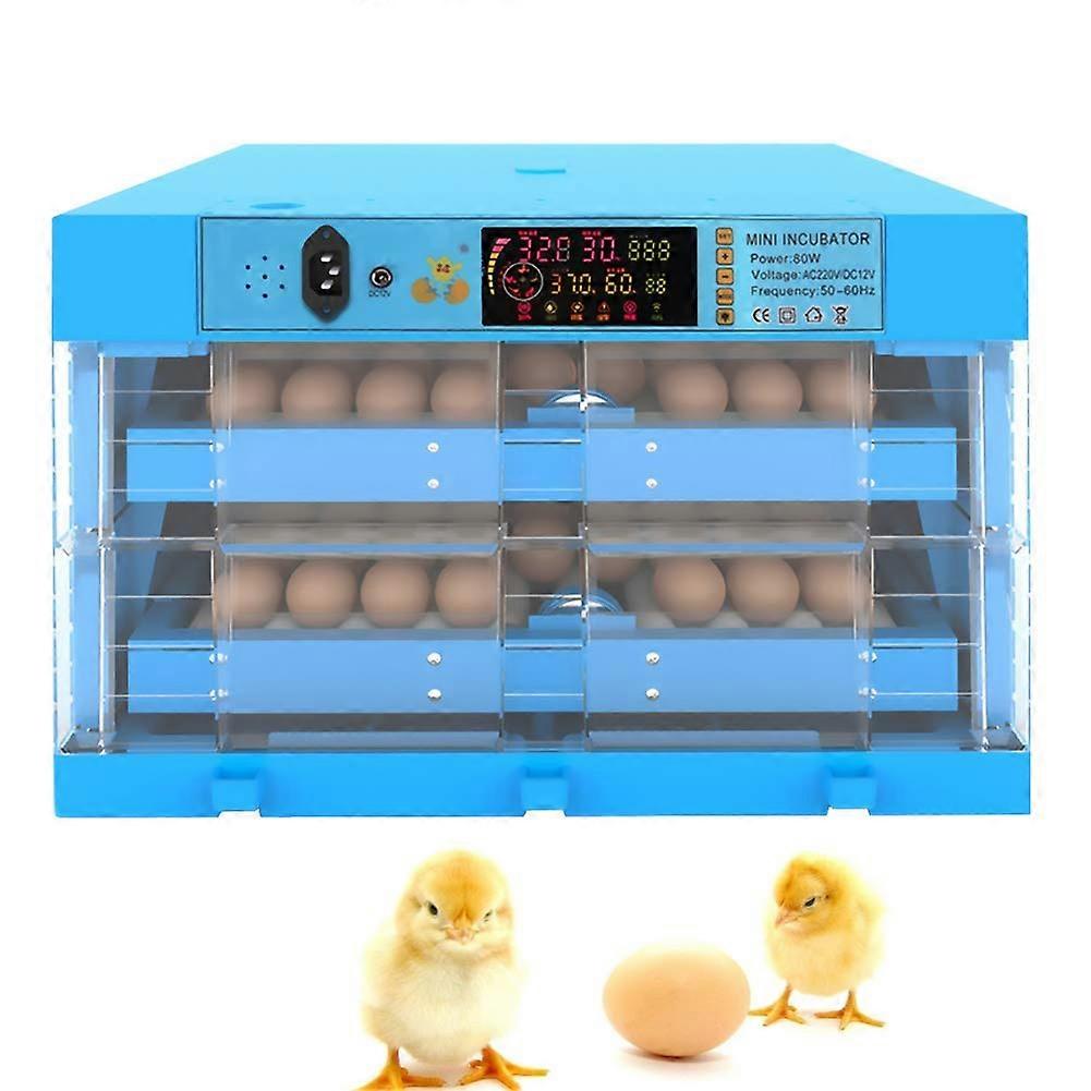 128 Egg Automatic Digital Incubator with Temperature and Humidity Control for Poultry Hatching