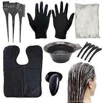 Reusable Hair Dye Kit with Brush Set for Precise Color Application, Home and Salon Use, Compact Storage