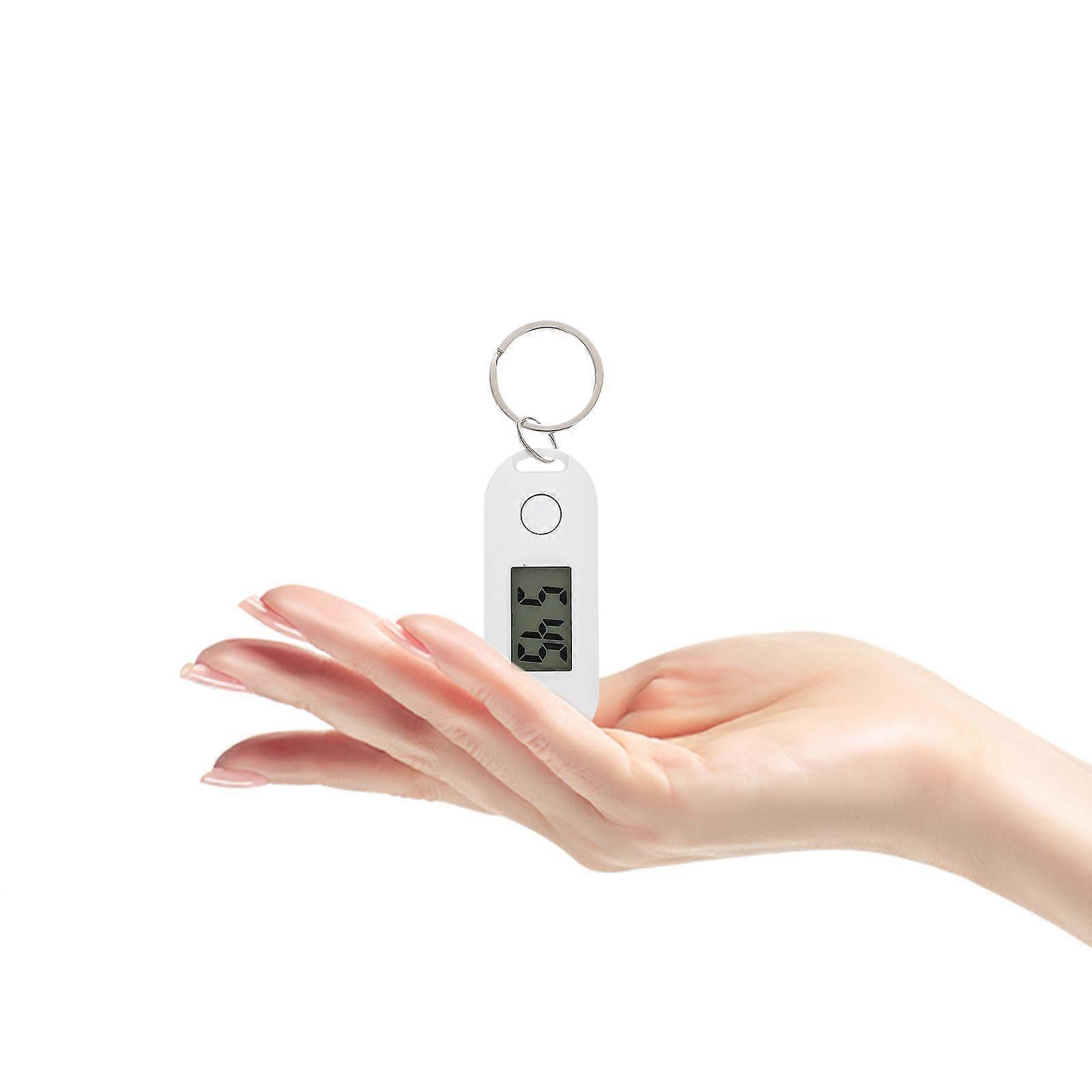 Keychain Digital Watch Hanging Watch for Backpack Use 4Pcs White