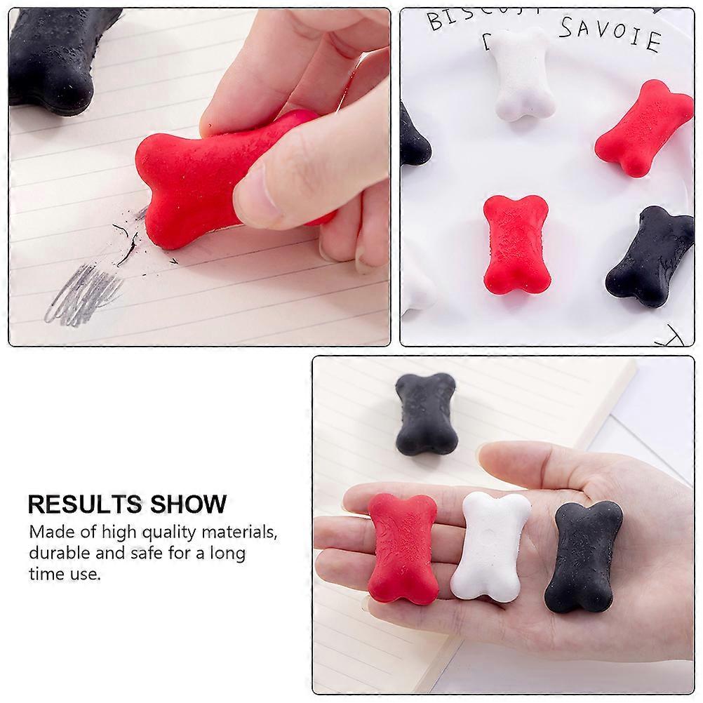 Cartoon Eraser Bone Shape Rubber for Students 20Pcs Creative Erasers