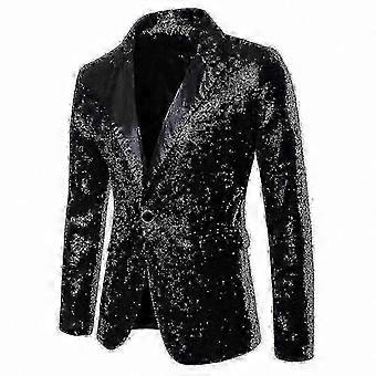 Elegant Sequined Blazer Suit Jacket for Men's Formal & Party Wear