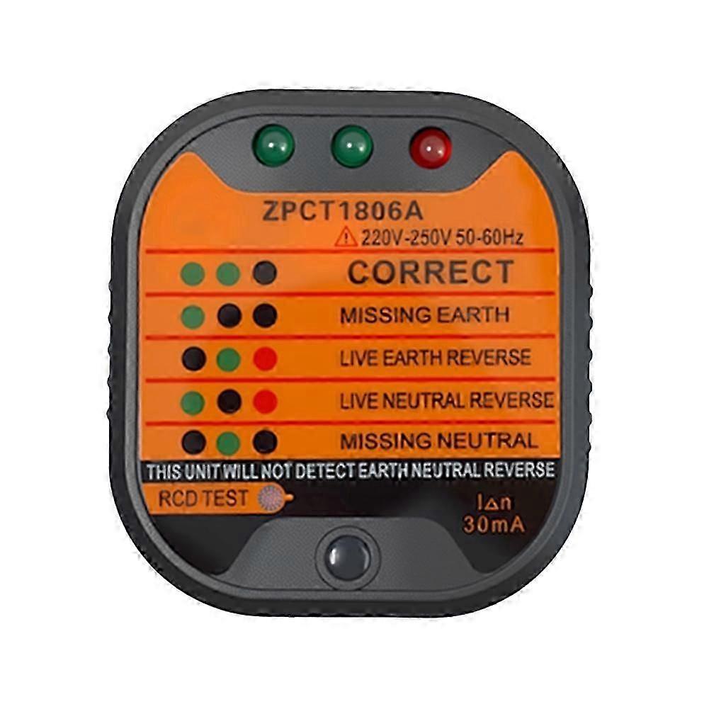Socket Tester Electrical Plug Tester Socket with LCD Indicator Circuit Tester compatible with Plug Socket Testing UK Plug