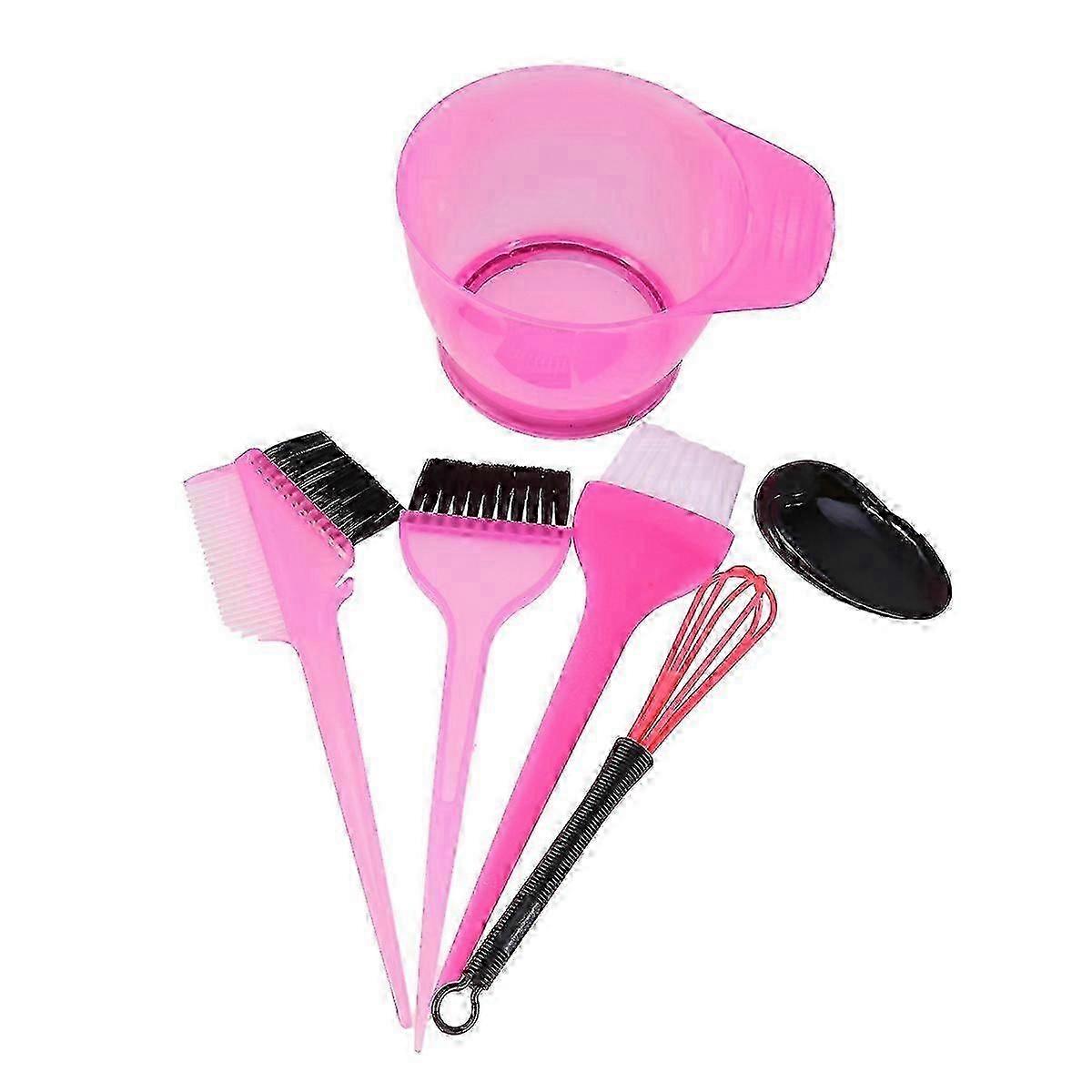 Haarfärbe-Set, Friseurbedarf, 6-teiliges Rosé-Set