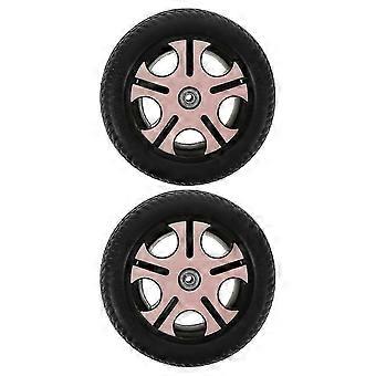 2 stks kinderen driewieler wielen kid fiets achteras wiel eenvoudige installatie scooter wielen slijtvaste antislip vervangende wielen 0,8 cm gat dia