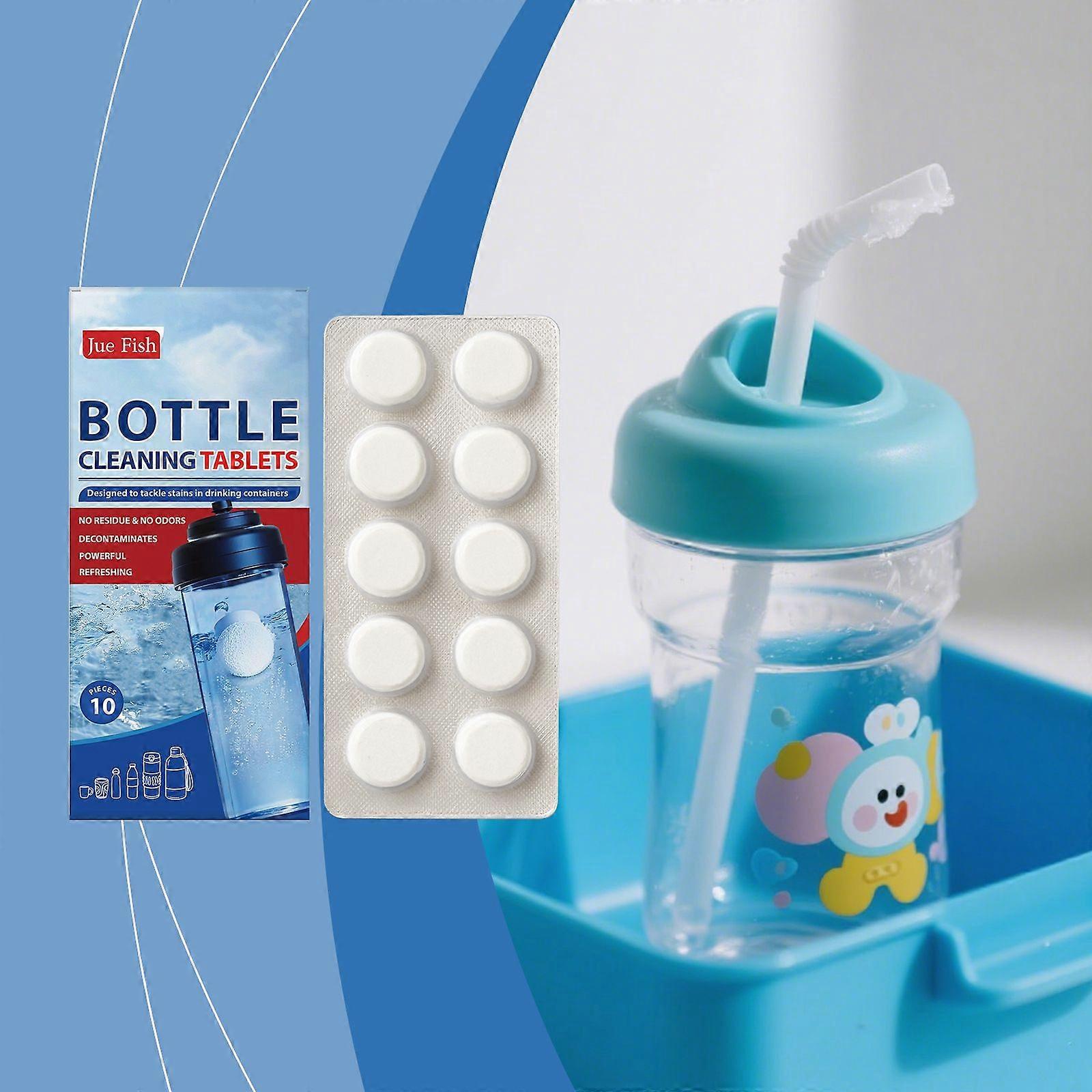 Effervescent Bottle Cleaning Tablets, Stain & Odor Remover