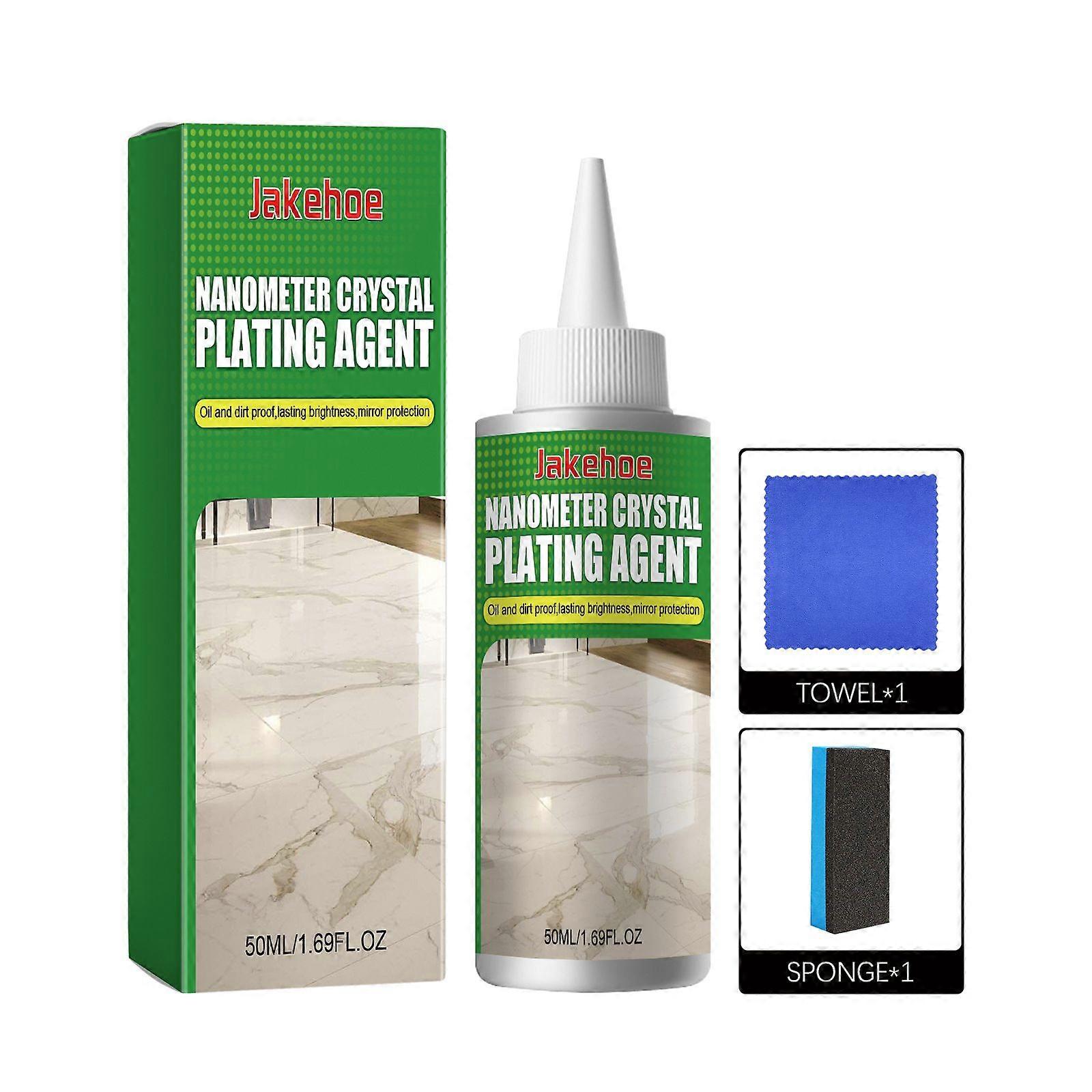 50ml Nanometer Crystal Plating Agent, Marble & Tile Protective Coating with Sponge & Towel