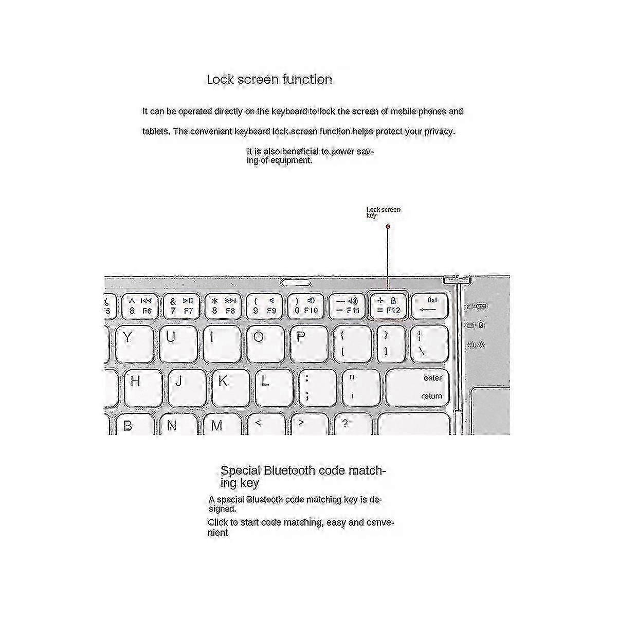 Portable Mini Three Folding Bluetooth Keyboard Wireless Foldable Touchpad Keypad For Ios,android,wi,z