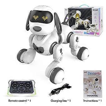 Funny RC Robot Electronic Dog Stunt Dog Voice Command Touch-sense Music Song Robot Dog compatible withBoys Girls Children's Toys 18011 Robotic Toys