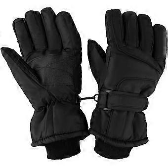 Winter-ski-sneeuwhandschoenen voor dames, winddicht, waterafstotend, warm touchscreen-handschoen voor koud weer, zwart, maat M