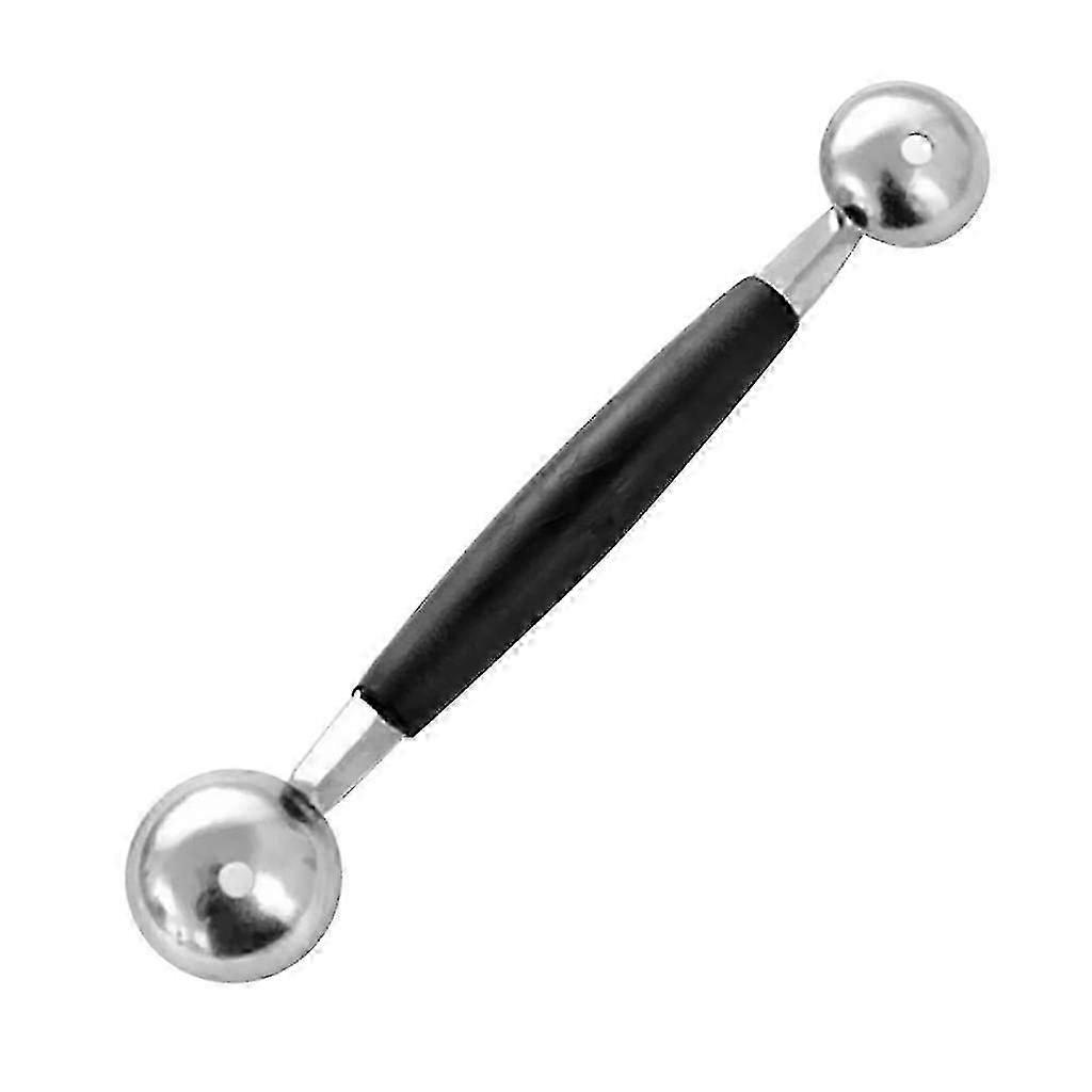 Dual-Head Melon Baller  Stainless Steel Fruit Scooper with Non-Slip Ergonomic Grip & Anti-Stick Holes, for Kitchen Fruit & Vegetable Balls