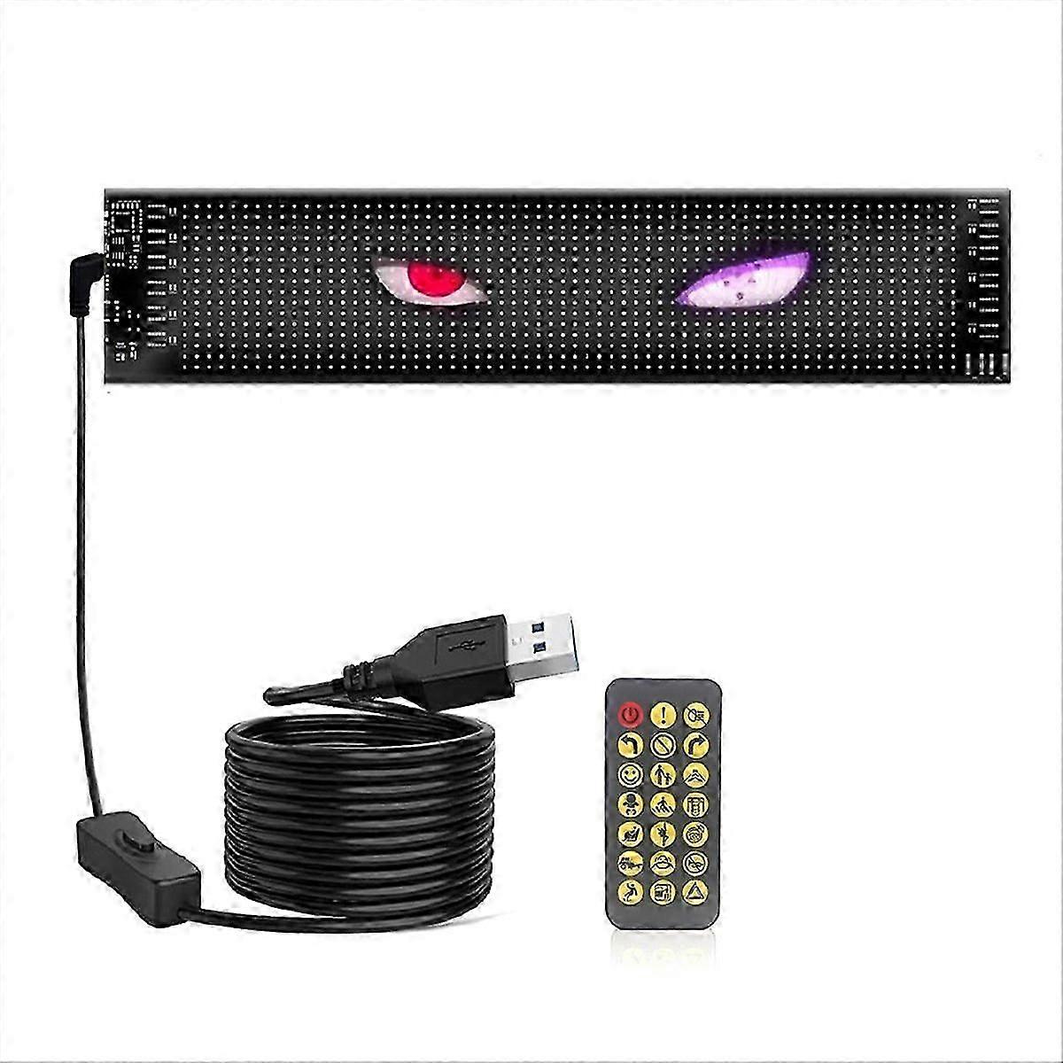 LED Car Flexible Screen USB 5V Matrix Pixel Panel RGB Pattern Graffiti Scrolling Text Animation Disp