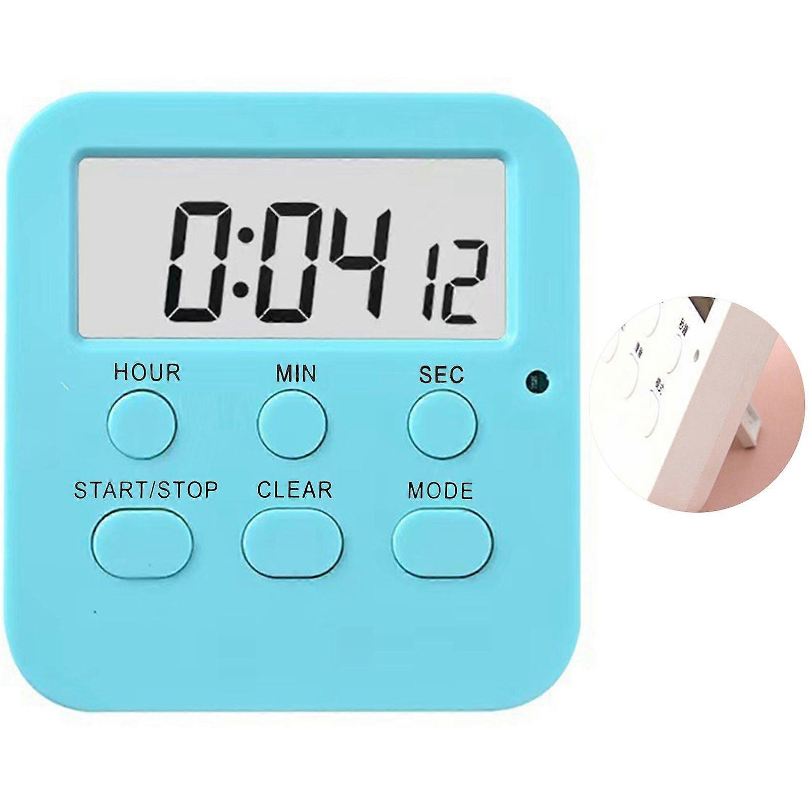 Countdown Timer Large Screen Display Magnets Adjustable Silence Simple Operation Switchable Efficient Timing Red Light Flashing Alert Child Self-Regul