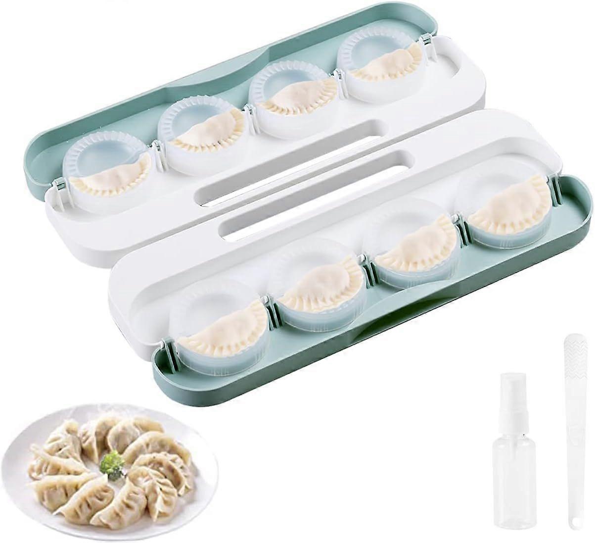 8 In 1 Dumpling Maker, Dumpling Maker Press Machine Set Include Automatic Dumpling Machine, Spray Bottle, Stuffing Spoon
