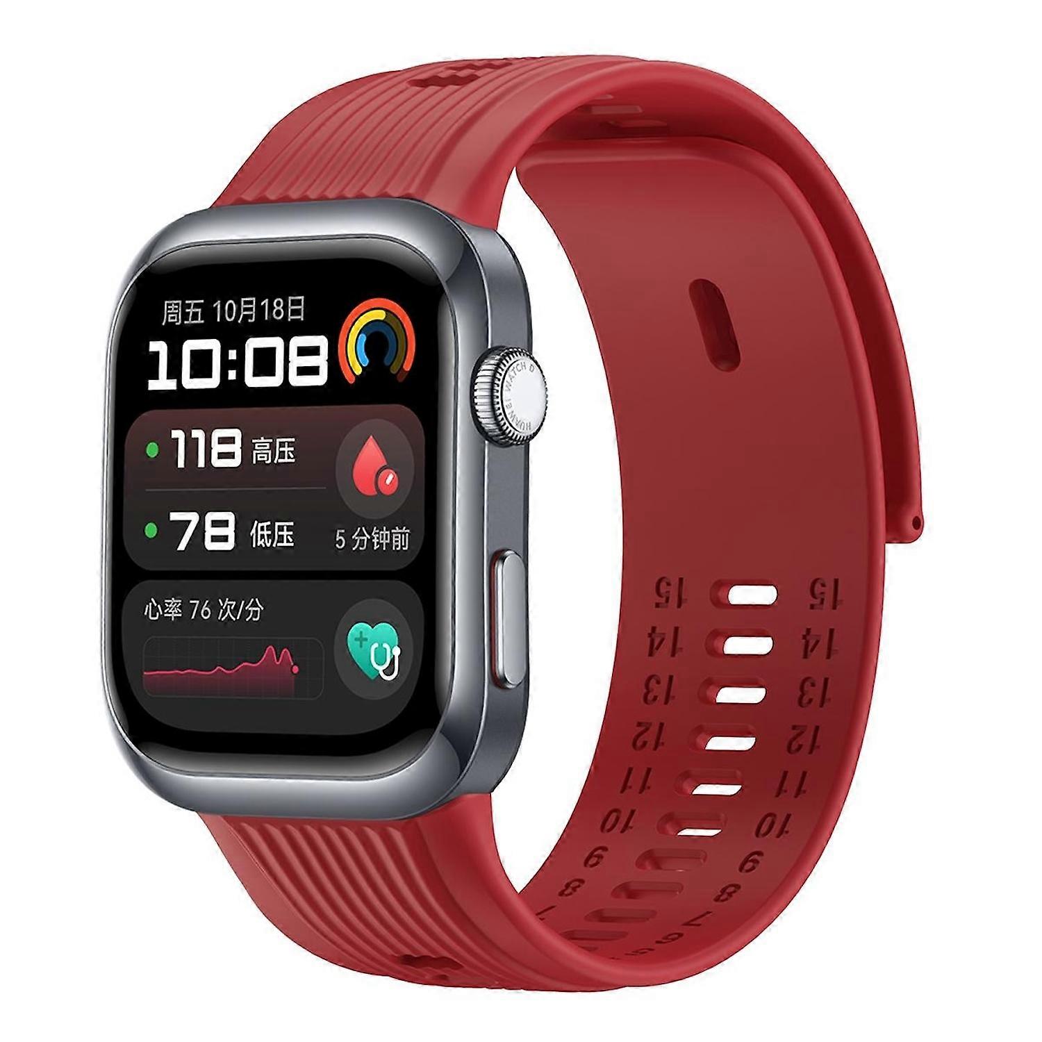 High-quality premium breathable silicone replacement armband for Huawei Watch D2, red