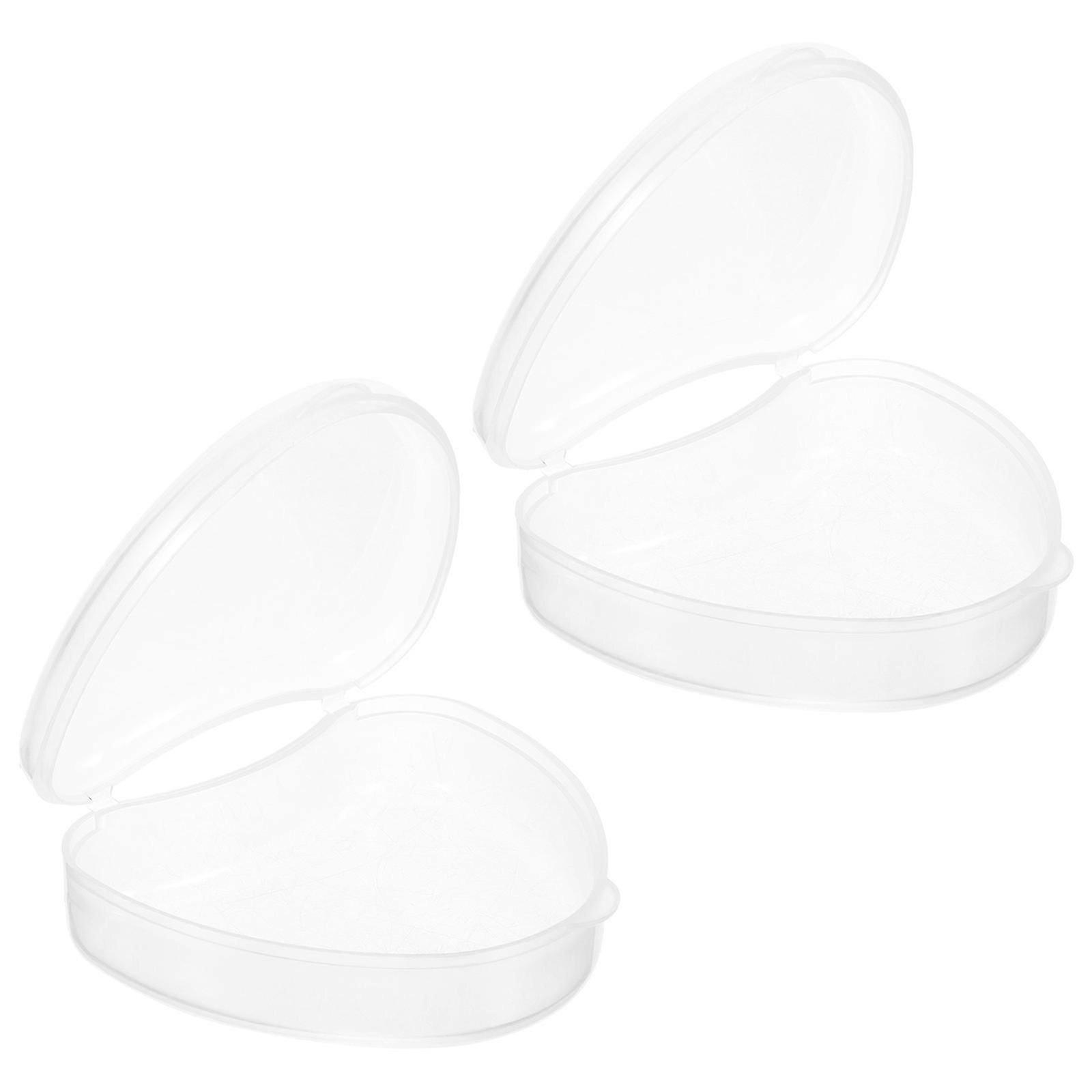 Portable Denture Case for Storage 2Pcs Transparent Travel Denture Container