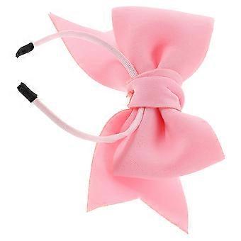 Festival Dog Bows Bowknot Headband for Decoration 2Pcs Pink Cotton