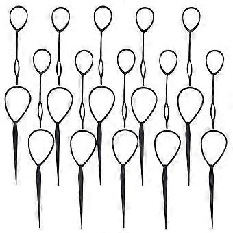 Black Hair Loop Tool for Braiding Hair with 20 Piece Styling Set
