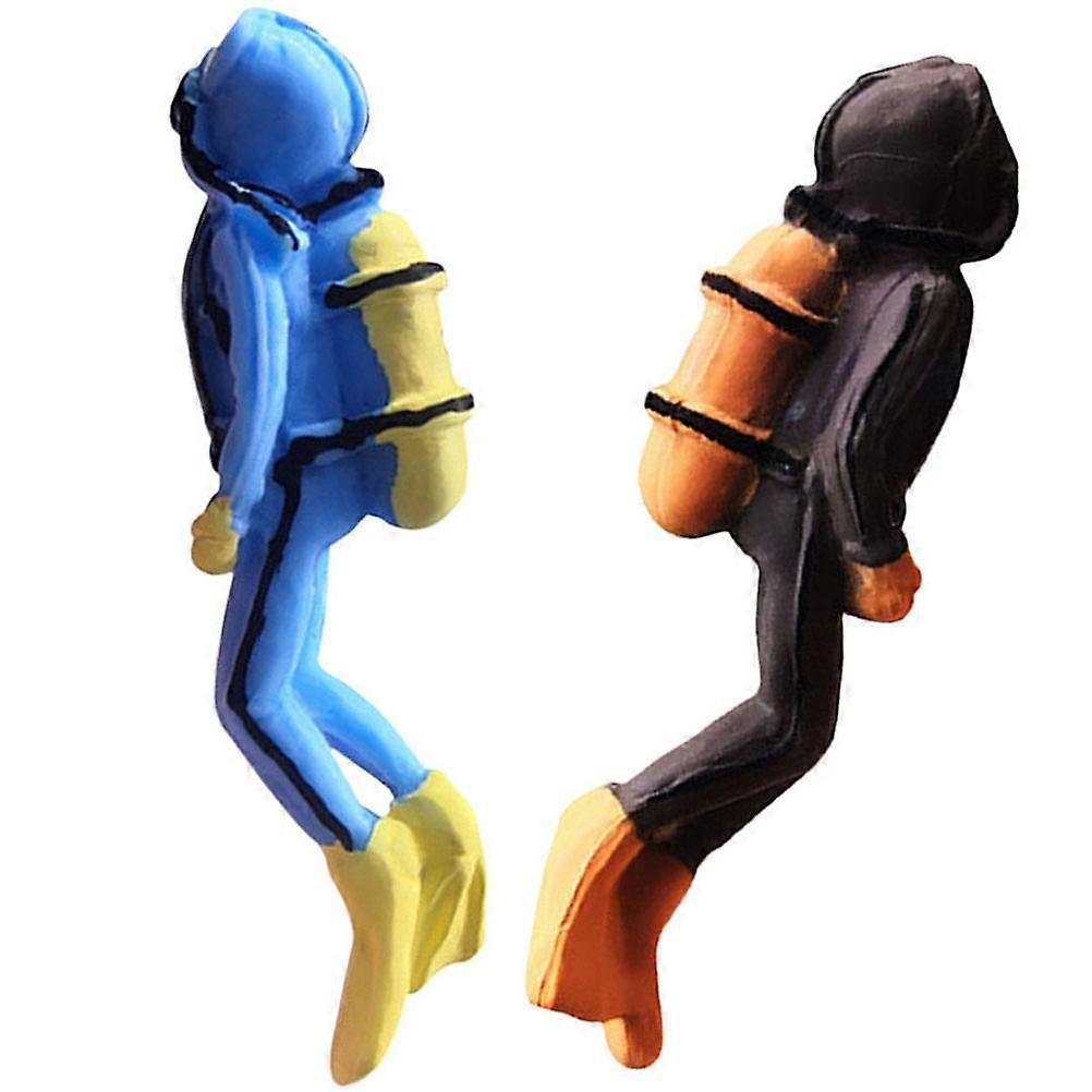 Tiny Diver Figurine Aquarium Accessory for Decoration 10Pcs Pack