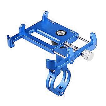 Mount Bracket Handlebar Clip Stand Anti-slip Adjustable Phone Holder Bike Blue