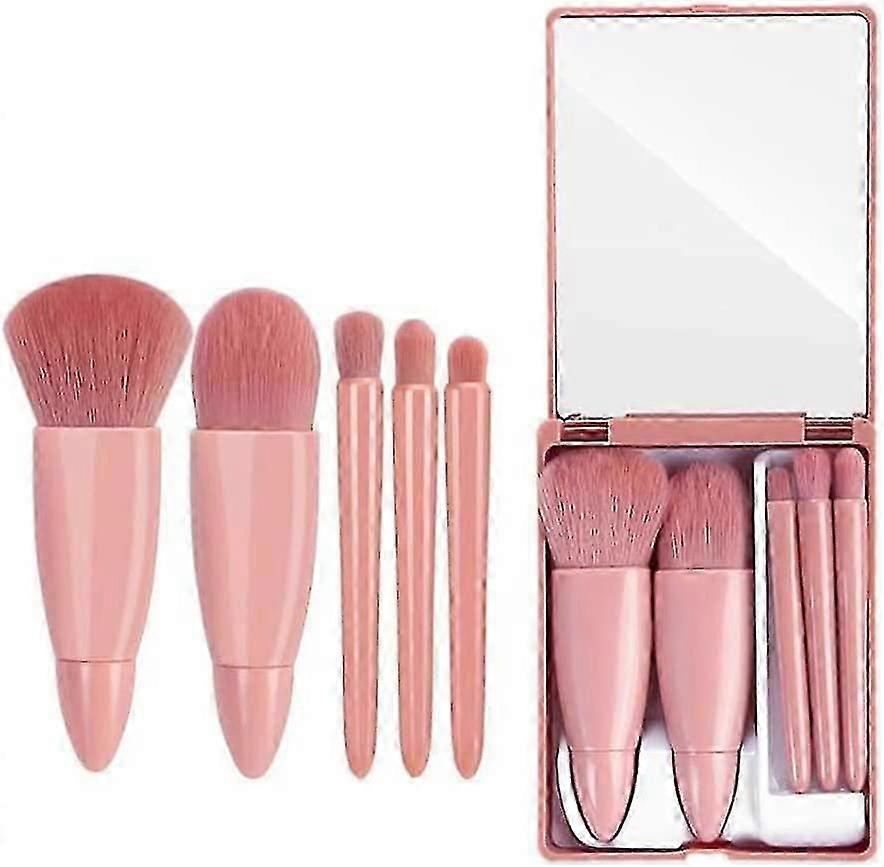 Easy-taken Travel Makeup Brush Set, 5pcs  Gift Mini Complete Function
