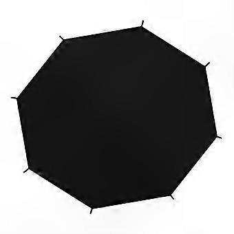 Round Trampoline Sunshade with 8 Support Poles, Black UV-Resistant Canopy compatible with Outdoor Use