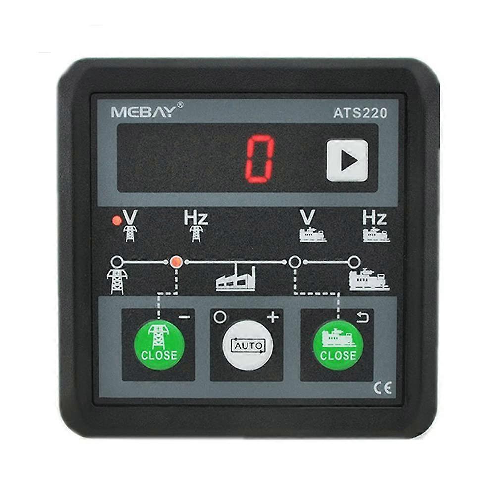 Generator Automatic Transfer Switch Single Phase Genset Controller Panel Dual Power 8V36V Compact