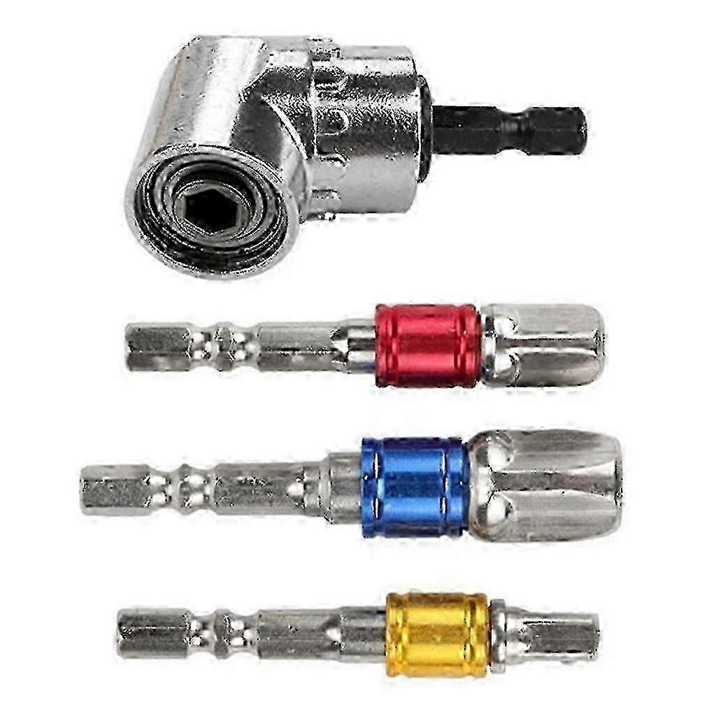 Drill Nut Bit Set With 105 Right Angle Extension Screwdriver Drill Attachment