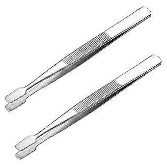 2pcs Stamp Tweezers Philately Stamps Collector Stamp Collecting Tweezerser)