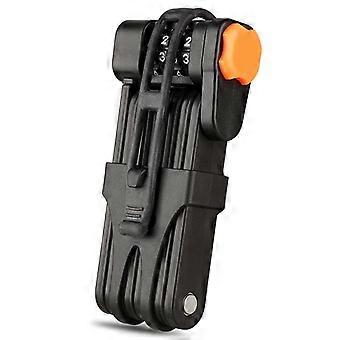Bike Lock, Foldable Bike Lock, Portable Folding Bike Lock with Keys and Lock Bracket, Heavy Duty Steel Security Lock for Road Bike Motorcycle Scooter