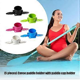 Water Sports Paddles Clip Set with Cup Holders for Kayaks Canoes and Paddles Board, ABS Mount for Deck Storage Control  White