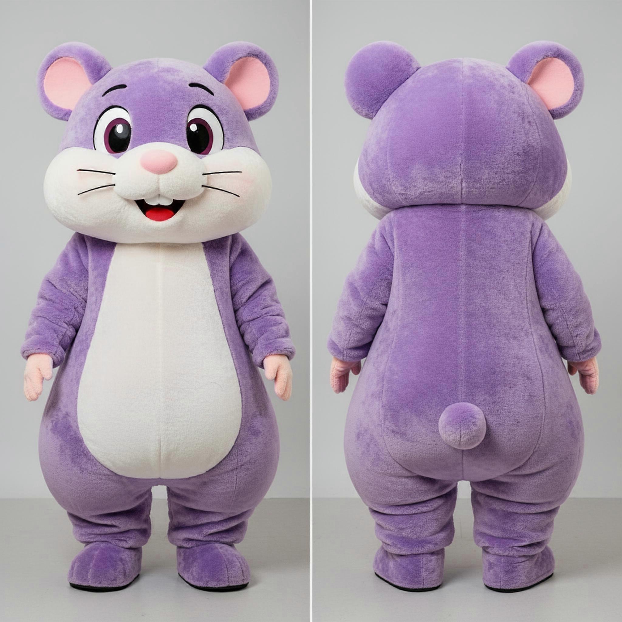 MASTICOT Lavender Cuddly Hamster Mascot