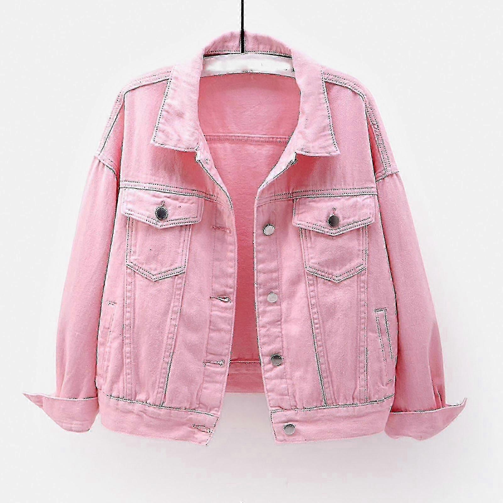 Women Spring Autumn Coats - Warm Solid Denim Jacket Outerwear