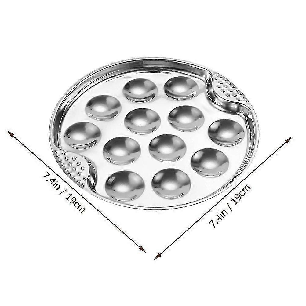 1 plat à escargots à 12 compartiments avec pince