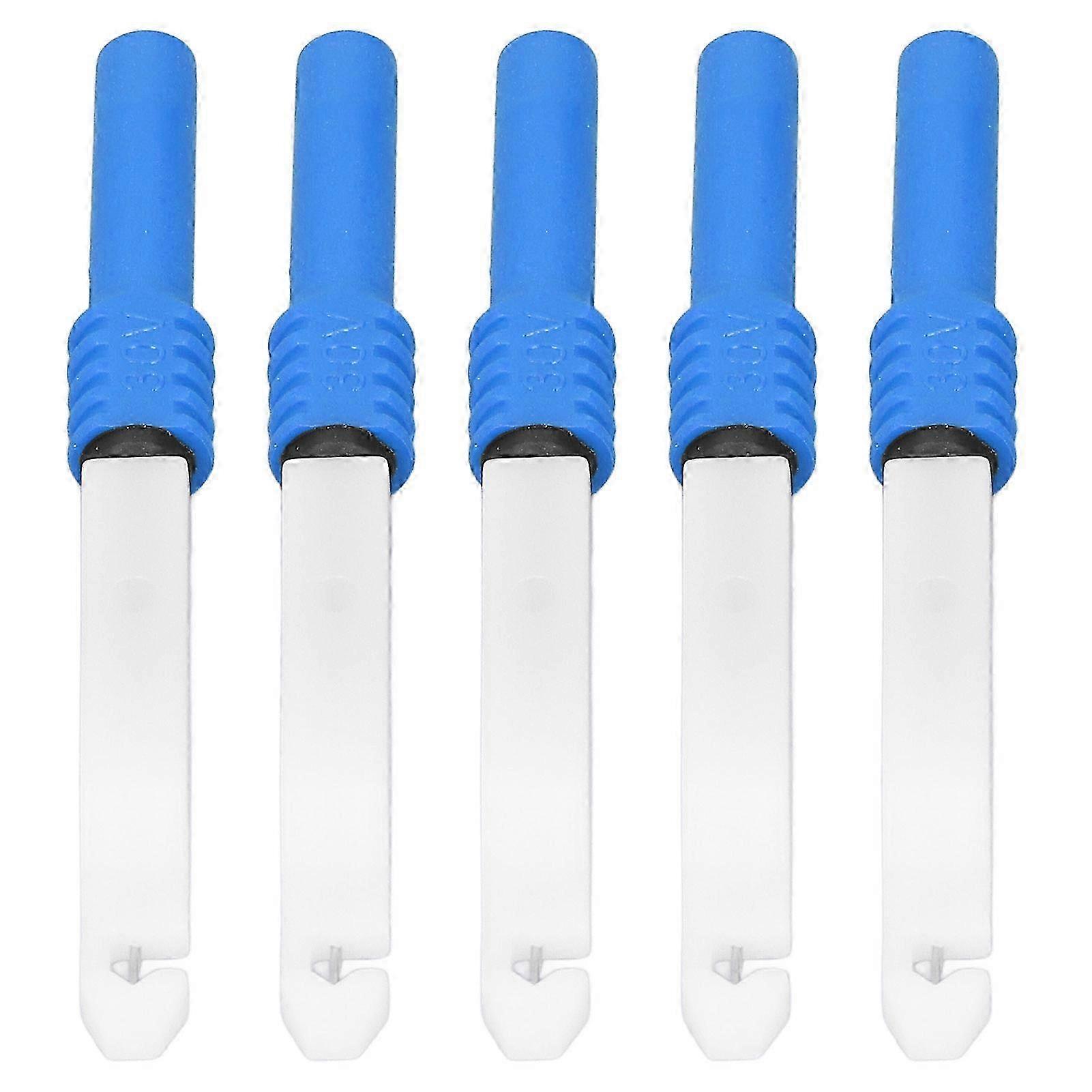5Pcs Test Probe Piercing Needle 0.7mm with Sheath Testing Accessory Set Kit for MultimeterBlue