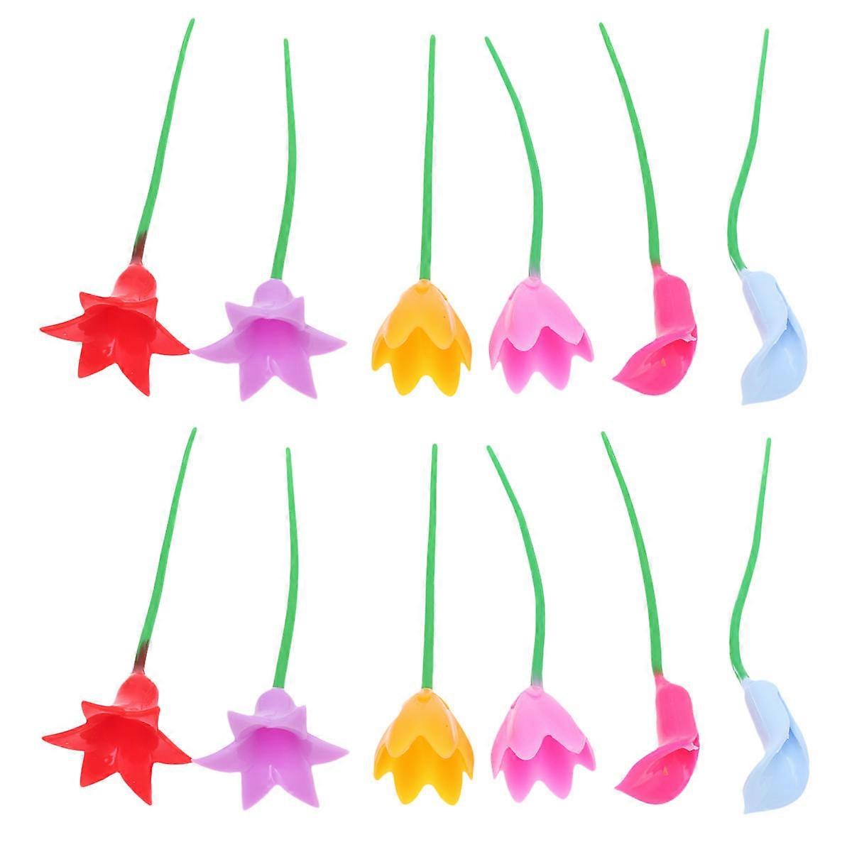 Flower Shape Drinking Cup Identifier for Cup Identification 12Pcs Silicone Markers