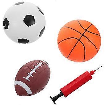 Toddler Bouncy Ball Toy Set for Playing 1Set Including Pump Multicolor