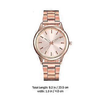 2Pcs Rose Gold Female Fashion Wristwatch Women Watch Gift