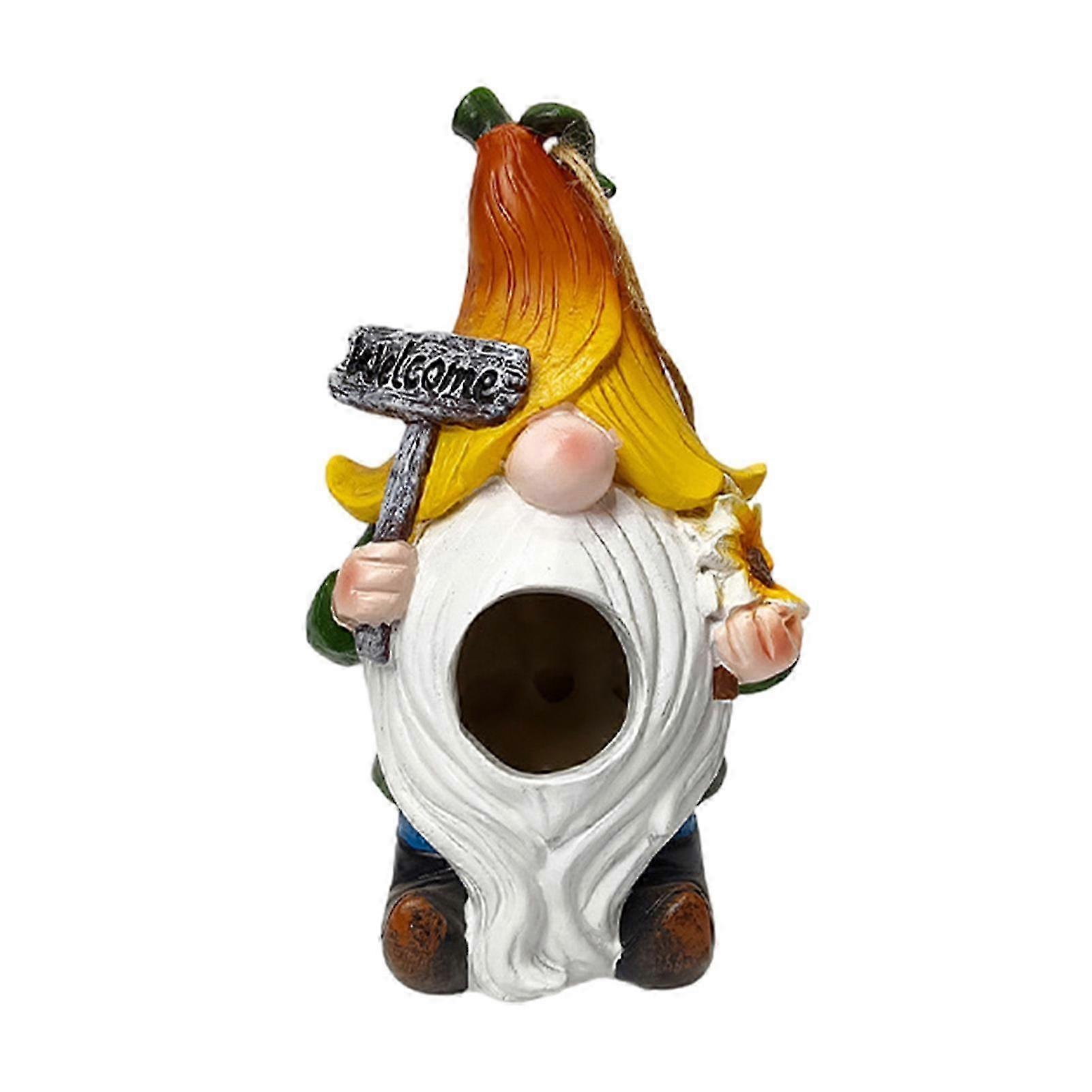 Compact Gnome Bird House Outdoor Use