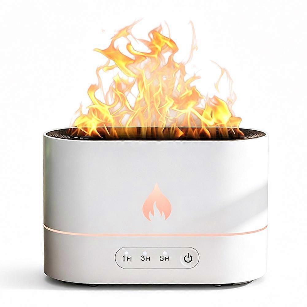 Flame Effect Aroma Diffuser - Simulation Mist Humidifier with LED Light 200ml